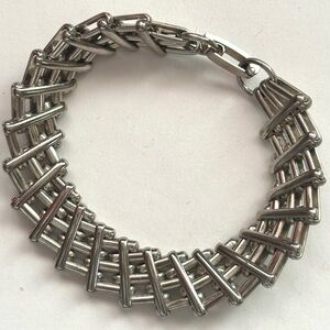 Sterling-Style Silver Link Statement Bracelet - Women's Jewelry